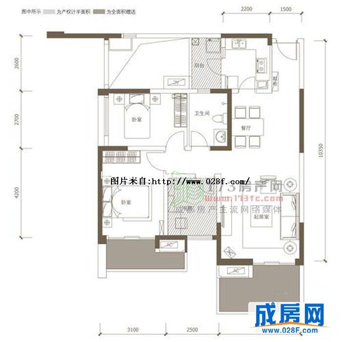 龙湖三千城户型图,点击放大