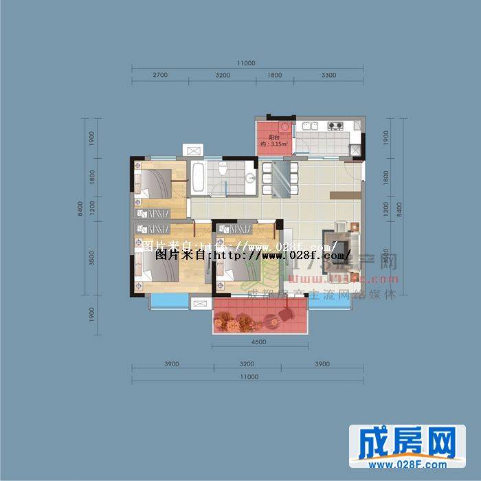 晶宝·盛世桃源户型图,点击放大