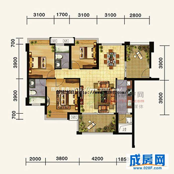 四季豪廷户型图,点击放大