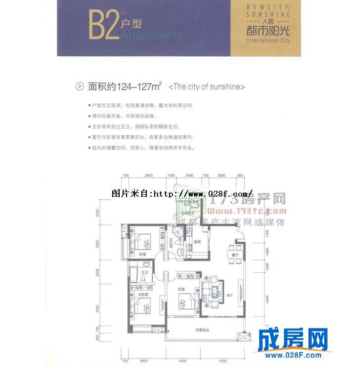 人居都市阳光户型图,点击放大