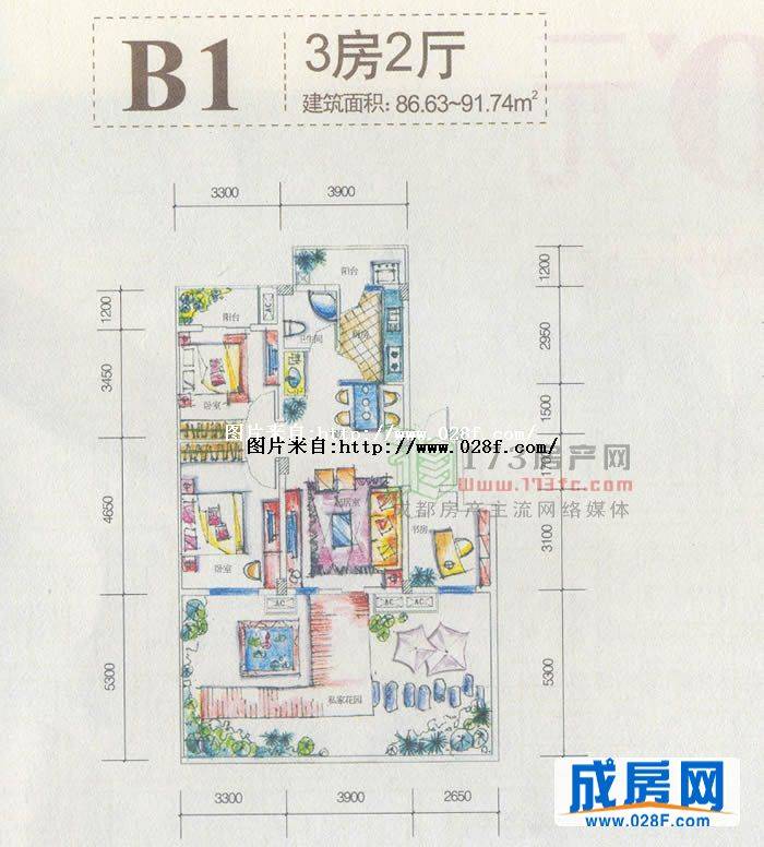 景顺·山水间户型图,点击放大